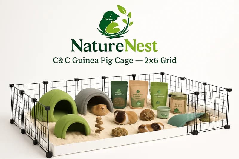 NatureNest C&C Guinea Pig Cage — 2x6 Grid