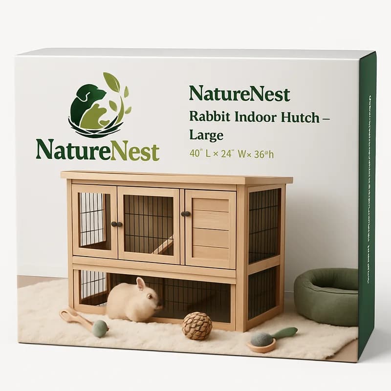 NatureNest Rabbit Indoor Hutch — Large