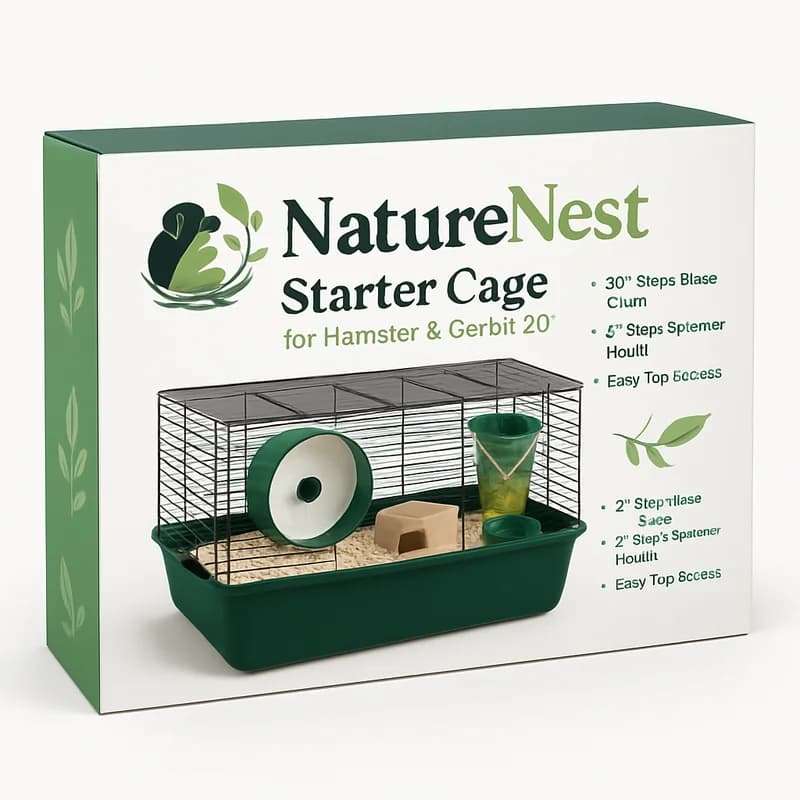 NatureNest Starter Cage — Hamster & Gerbil 20"