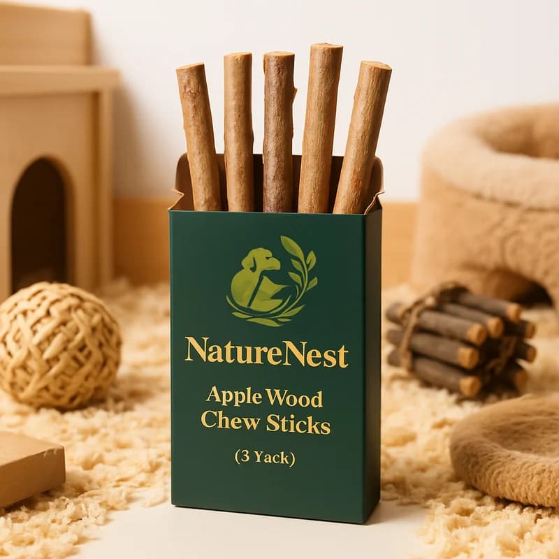 NatureNest Apple Wood Chew Sticks (5-Pack)