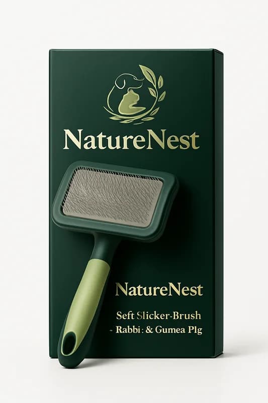 NatureNest Soft Slicker Brush — Rabbit & Guinea Pig