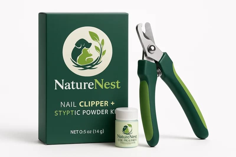 NatureNest Nail Clipper + Styptic Powder Kit