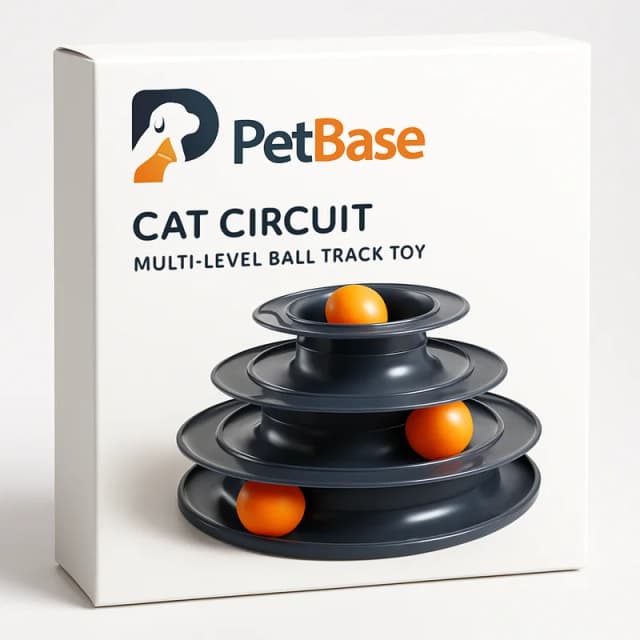 PetBase Cat Circuit Multi-Level Ball Track Toy