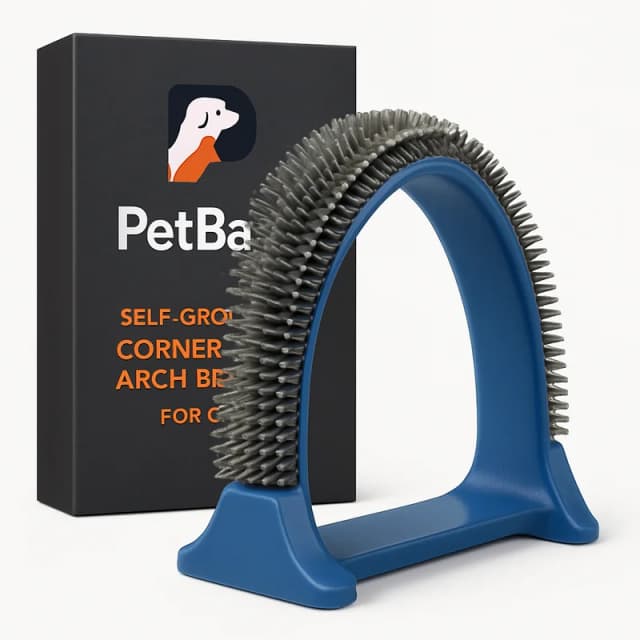 PetBase Self-Grooming Corner Arch Brush for Cats