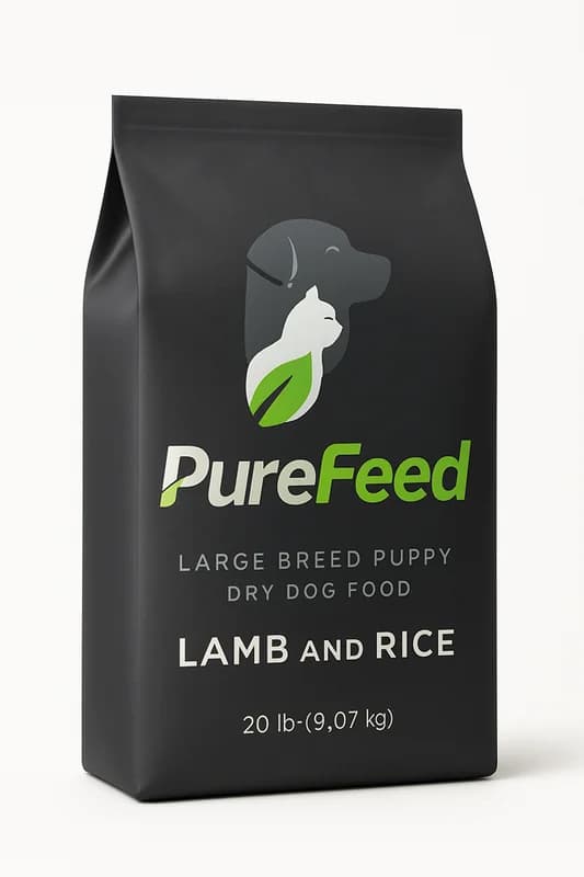 PureFeed Large Breed Puppy Dry Dog Food Lamb and Rice (20 lb)