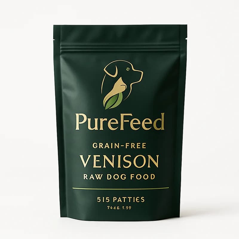 PureFeed Grain-Free Venison Raw Dog Food (5 lb patties)