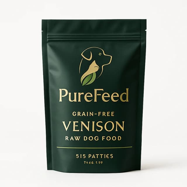 PureFeed Grain-Free Venison Raw Dog Food (5 lb patties)