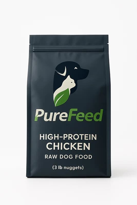 PureFeed High-Protein Chicken Raw Dog Food (3 lb nuggets)