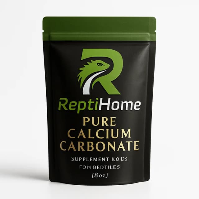 ReptiHome Pure Calcium Carbonate Supplement No D3 for Reptiles (3 oz)