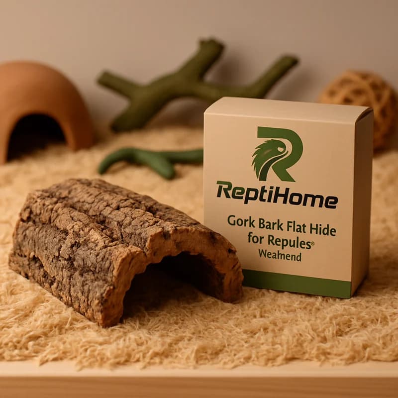ReptiHome Cork Bark Flat Hide for Reptiles (Medium)