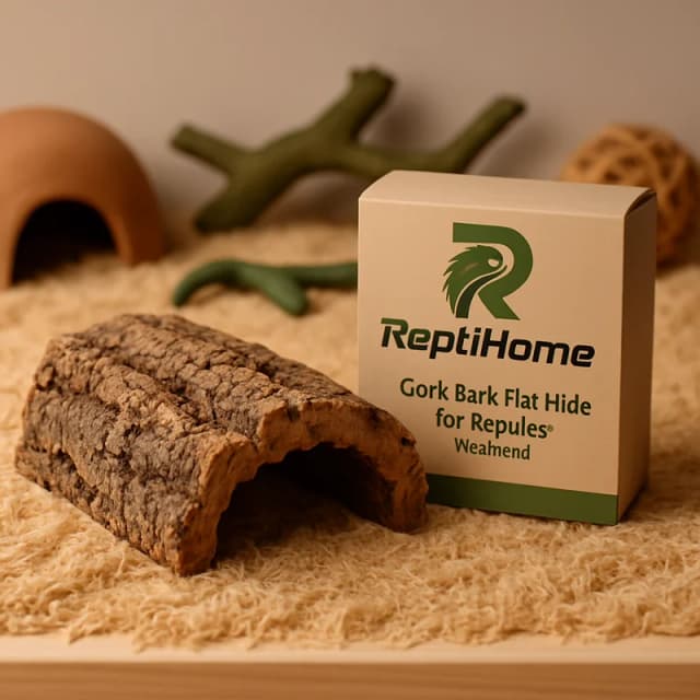 ReptiHome Cork Bark Flat Hide for Reptiles (Medium)