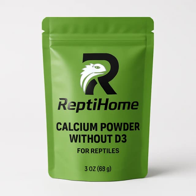 ReptiHome Calcium Powder Without D3 for Reptiles (3oz)