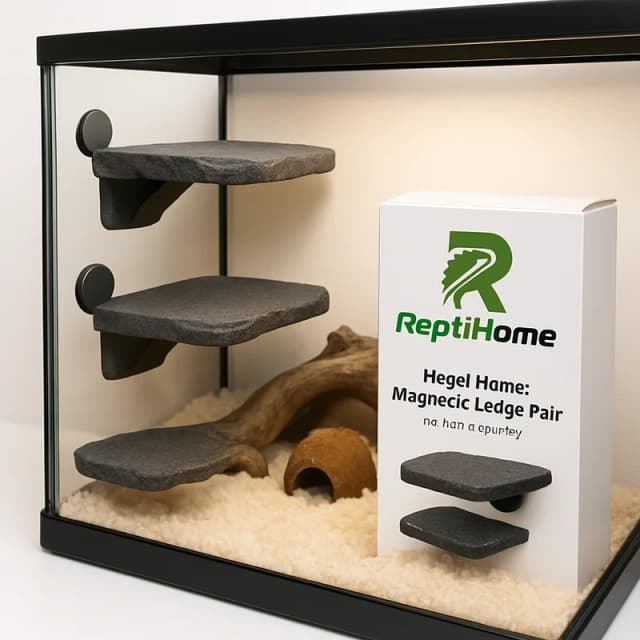 ReptiHome Magnetic Ledge Pair for Terrariums