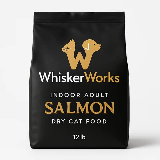 WhiskerWorks Indoor Adult Salmon Dry Cat Food (12 lb)