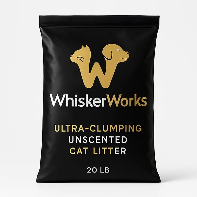 WhiskerWorks Ultra-Clumping Unscented Cat Litter (20 lb)