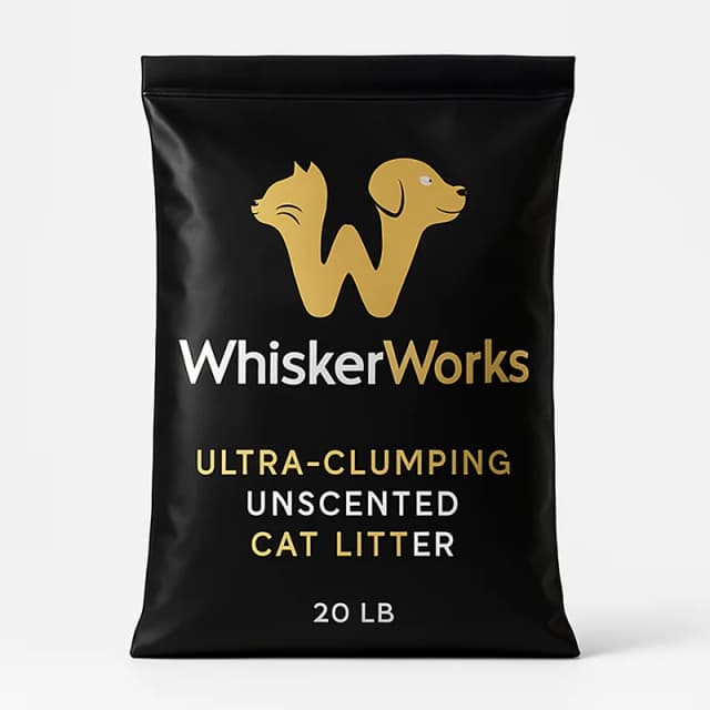 WhiskerWorks Ultra-Clumping Unscented Cat Litter (20 lb)