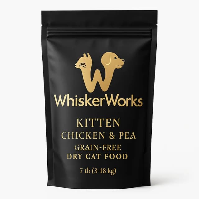 WhiskerWorks Kitten Chicken & Pea Grain-Free Dry Cat Food (7 lb)