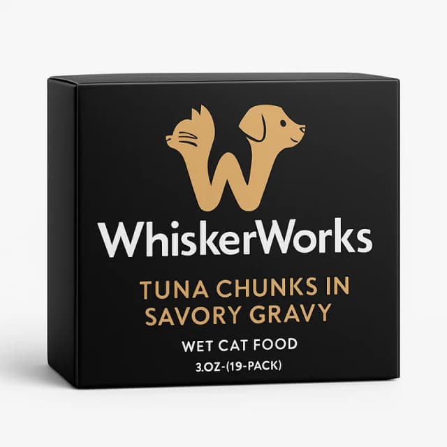 WhiskerWorks Tuna Chunks in Savory Gravy Wet Cat Food (3 oz 12-pack)
