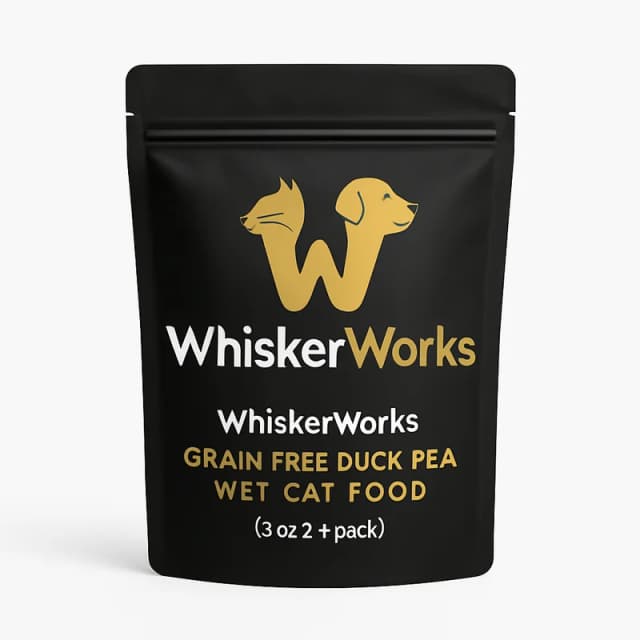 WhiskerWorks Grain-Free Duck & Pea Wet Cat Food (3 oz 24-pack)