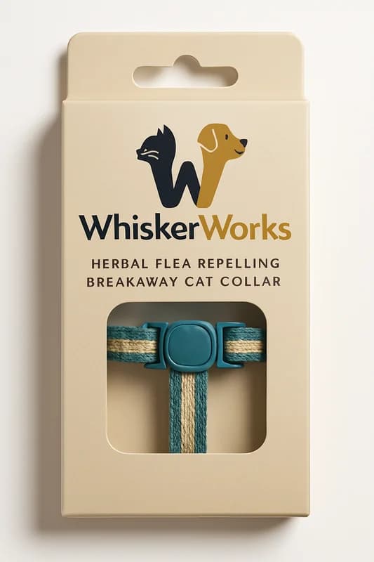 WhiskerWorks Herbal Flea Repelling Breakaway Cat Collar