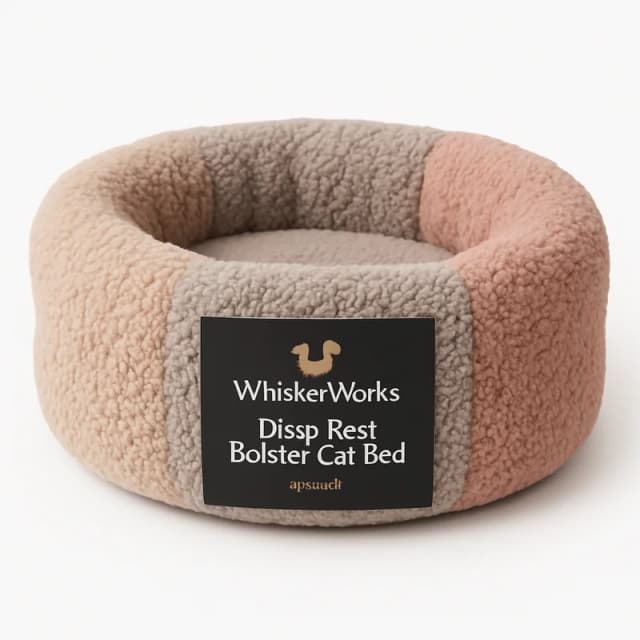 WhiskerWorks Deep Rest Bolster Cat Bed (24 inch)