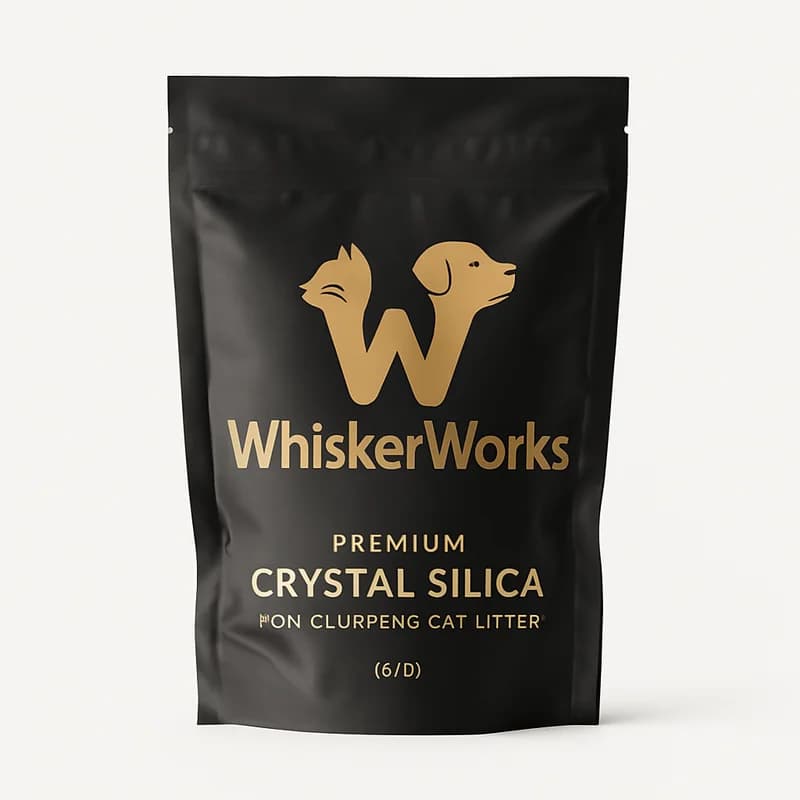 WhiskerWorks Premium Crystal Silica Non-Clumping Cat Litter (8 lb)