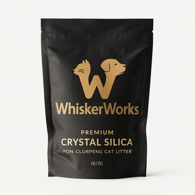 WhiskerWorks Premium Crystal Silica Non-Clumping Cat Litter (8 lb)