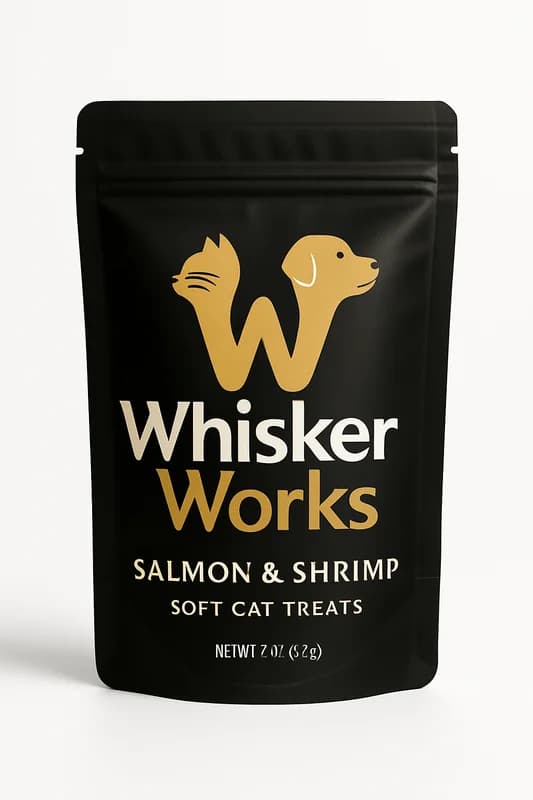 WhiskerWorks Salmon & Shrimp Soft Cat Treats (2 oz)