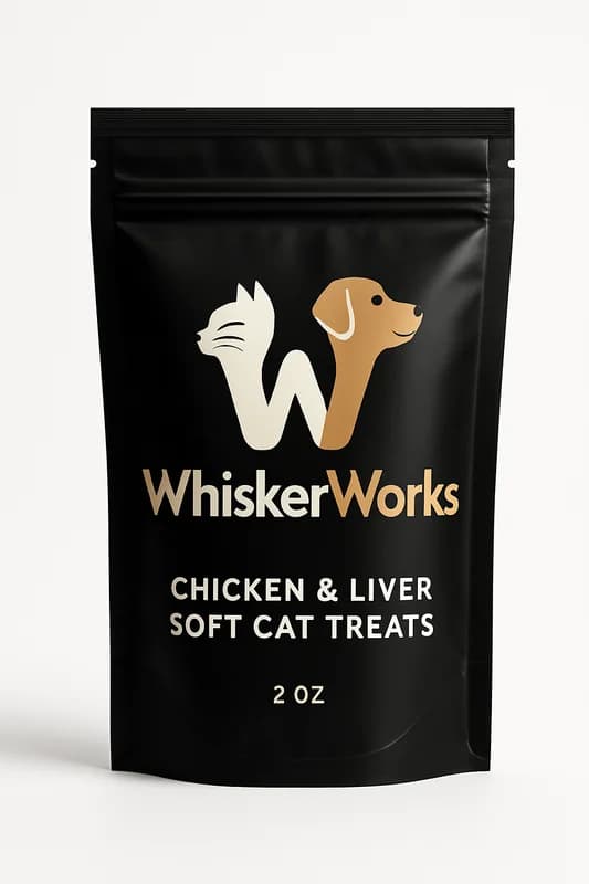 WhiskerWorks Chicken & Liver Soft Cat Treats (2 oz)