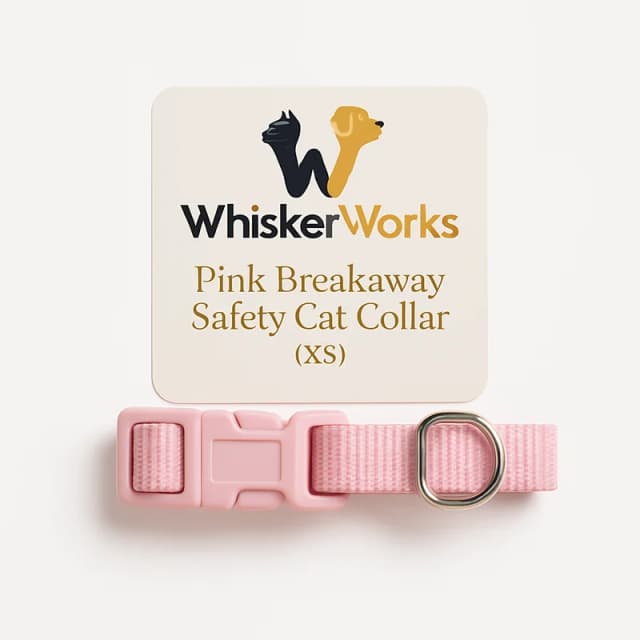 WhiskerWorks Pink Breakaway Safety Cat Collar (XS)