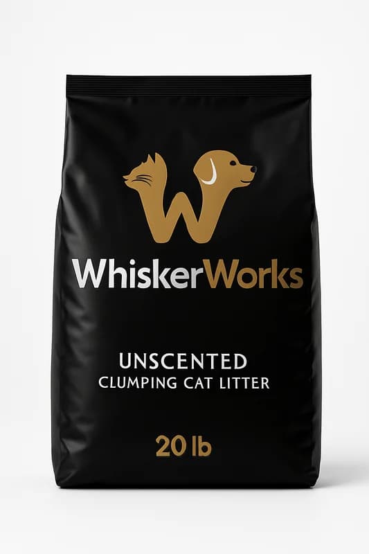 WhiskerWorks Unscented Clumping Cat Litter (20 lb)