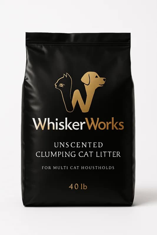 WhiskerWorks Unscented Clumping Cat Litter (40 lb)