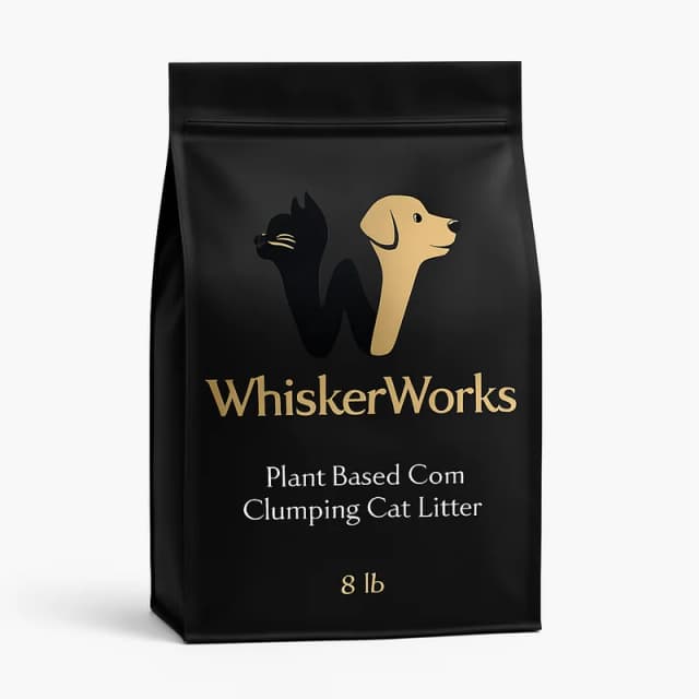 WhiskerWorks Plant-Based Corn Clumping Cat Litter (8 lb)