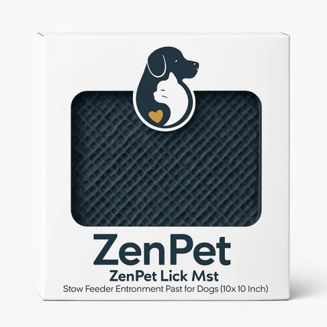 ZenPet Lick Mat Slow Feeder Enrichment Pad for Dogs (10x10 inch)