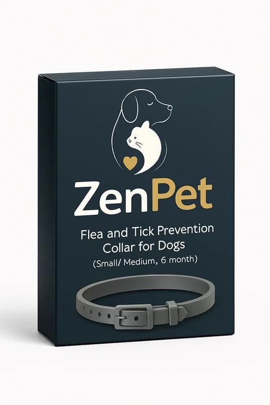 ZenPet Flea and Tick Prevention Collar for Dogs (Small/Medium, 6-month)