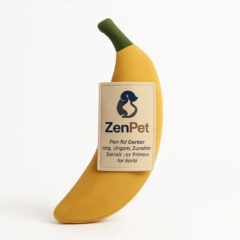 ZenPet Catnip and Valerian Banana Kicker Toy for Cats (12 inch)