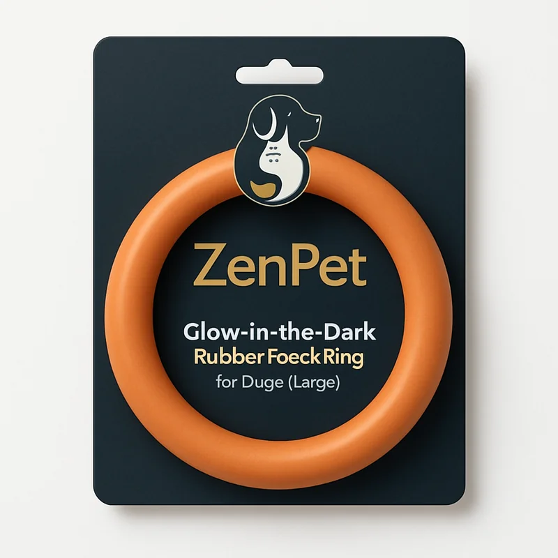 ZenPet Glow-in-the-Dark Rubber Fetch Ring for Dogs (Large)