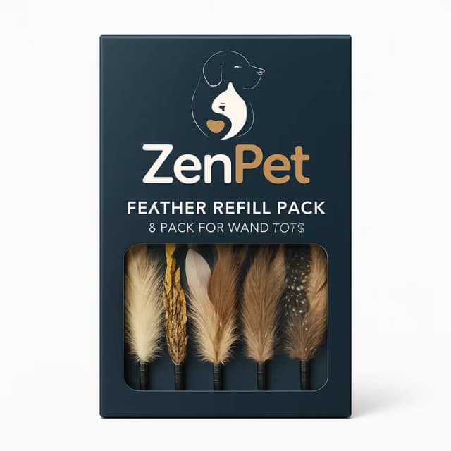 ZenPet Feather Refill Pack 5-Pack for Wand Toys