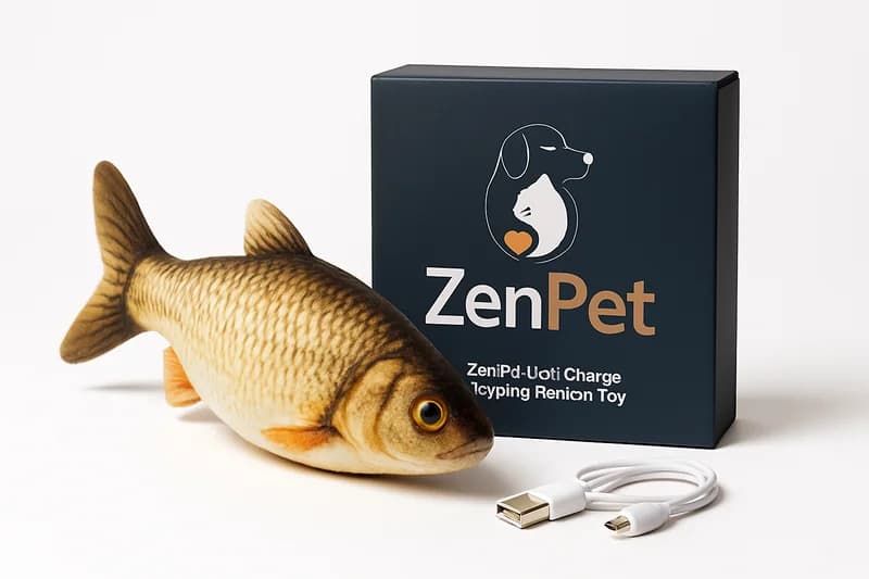 ZenPet USB-Charge Flopping Fish Cat Toy