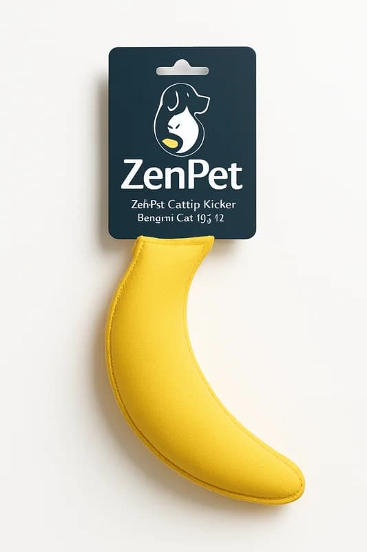 ZenPet Catnip Kicker Banana Cat Toy 12"