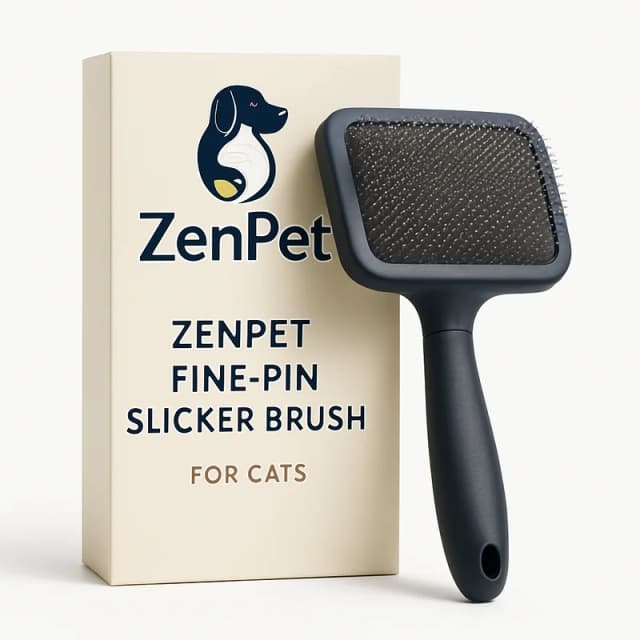 ZenPet Fine-Pin Slicker Brush for Cats