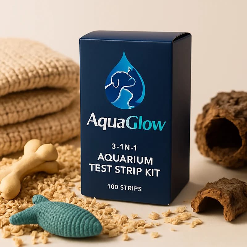 AquaGlow 5-in-1 Aquarium Test Strip Kit (100 strips)