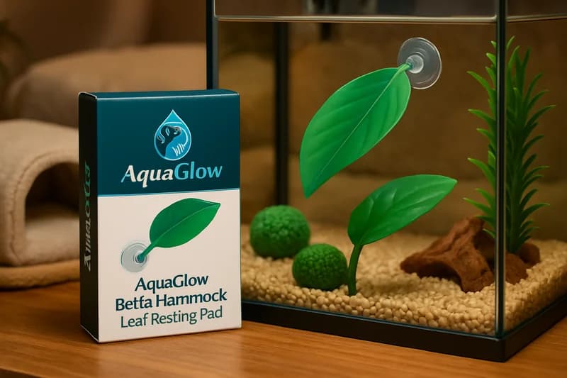 AquaGlow Betta Hammock Leaf Resting Pad
