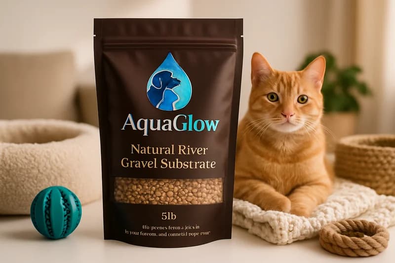AquaGlow Natural River Gravel Substrate (5 lb)