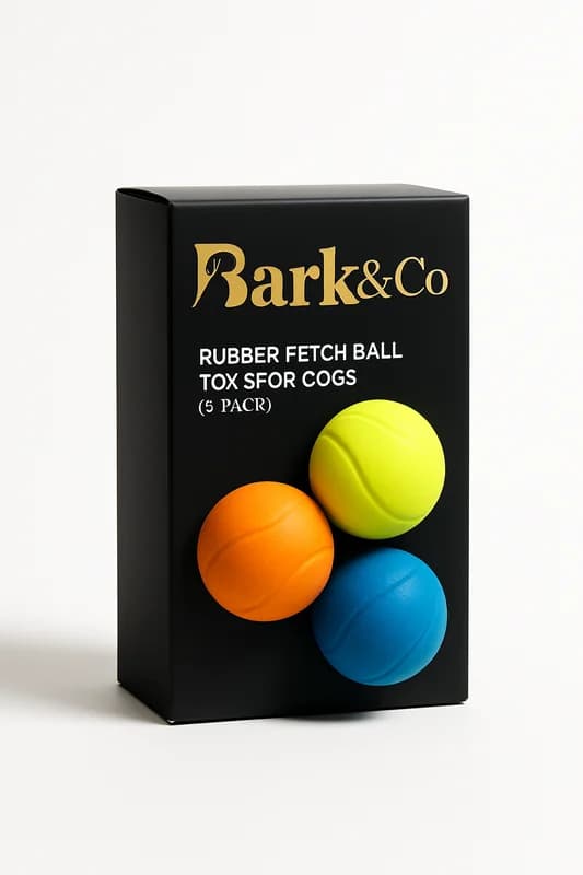 Bark and Co Rubber Fetch Ball Toys for Dogs (3-pack)