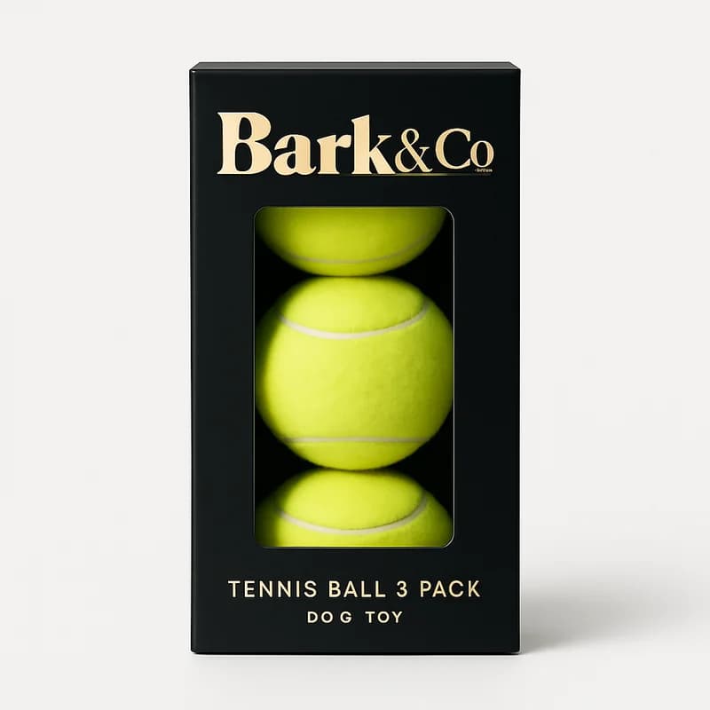 Bark & Co Tennis Ball 3-Pack Dog Toy