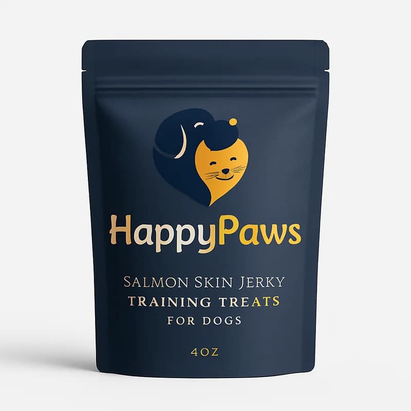 HappyPaws Salmon Skin Jerky Training Treats for Dogs (4 oz)