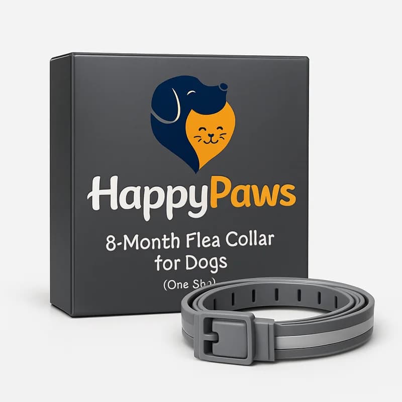 HappyPaws 8-Month Flea Collar for Dogs (One Size)