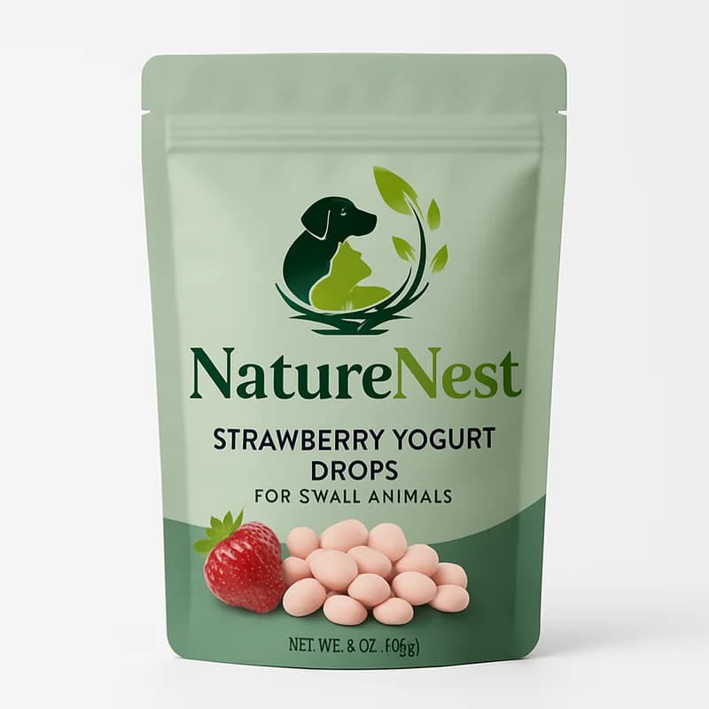NatureNest Strawberry Yogurt Drops for Small Animals (3 oz)