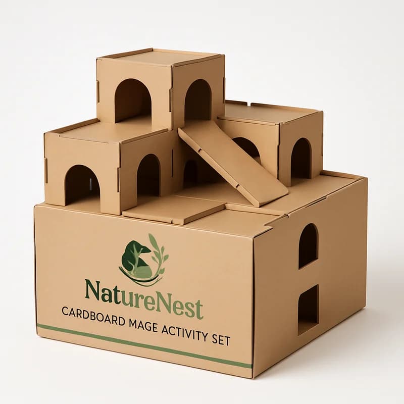 NatureNest Cardboard Maze Activity Set